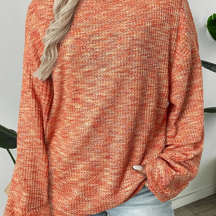 Greta | Relaxed Waffle-Knit Sweater