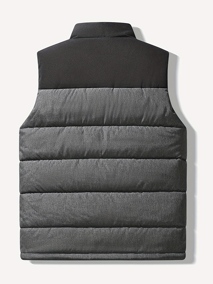 Damian | Quilted Stand-Collar Vest