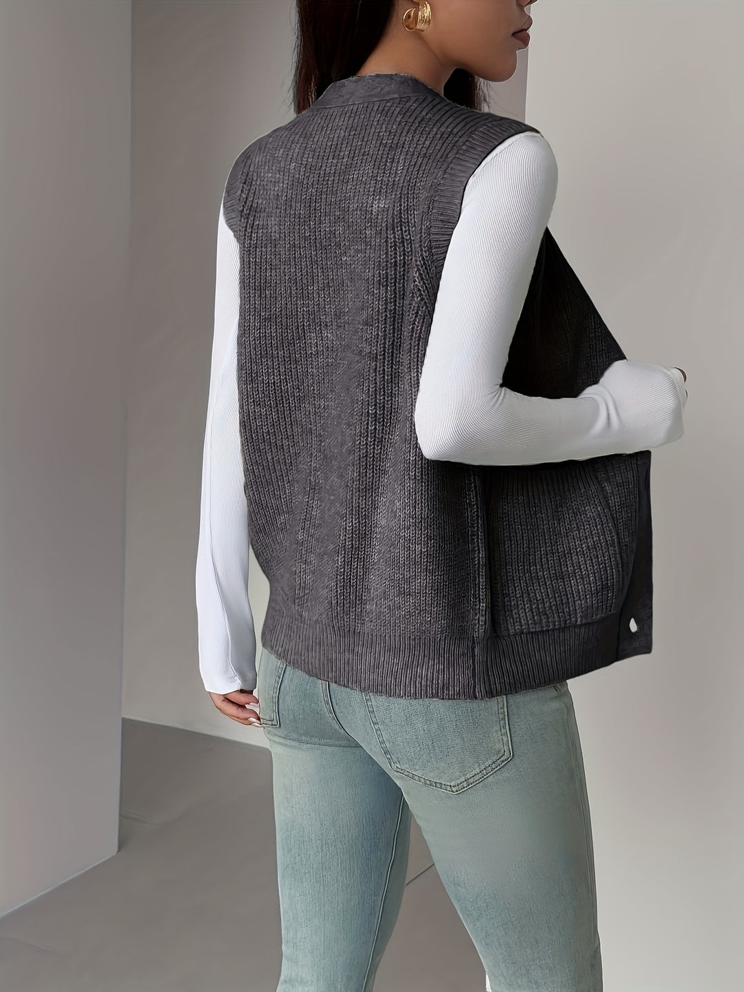 Miranda | Button-Front Knit Vest