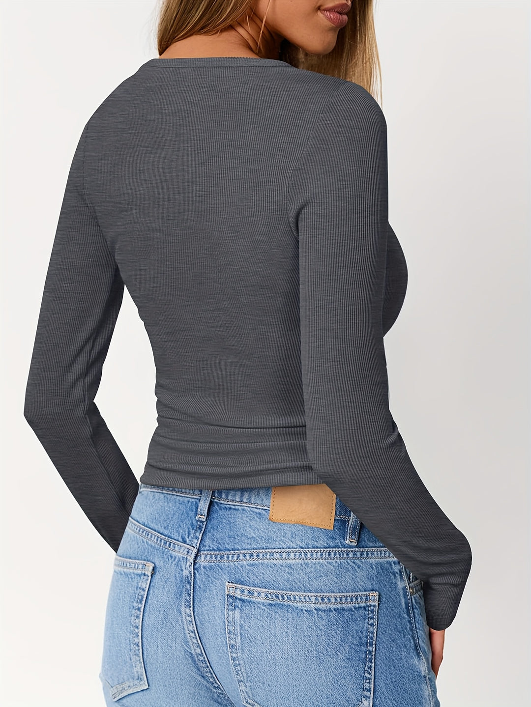 Brynn | Fitted Button Henley Top