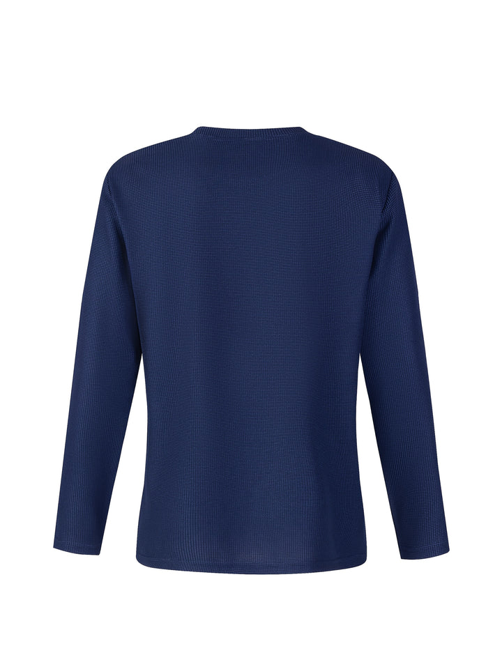 Frederick | Textured Waffle-Knit Long Sleeve Top