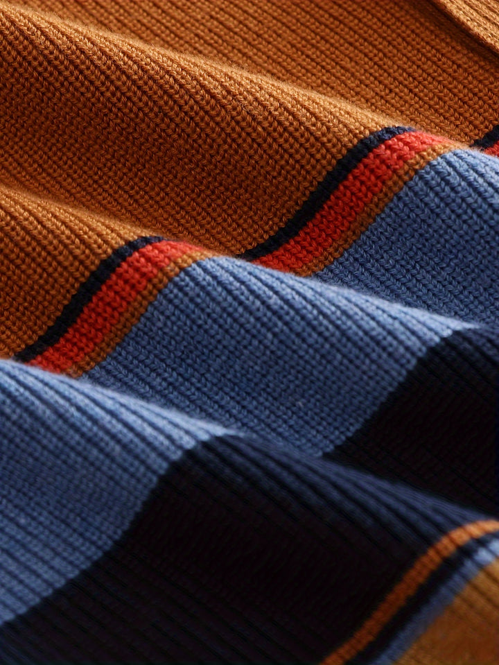 Rupert | Striped Shawl-Collar Cardigan
