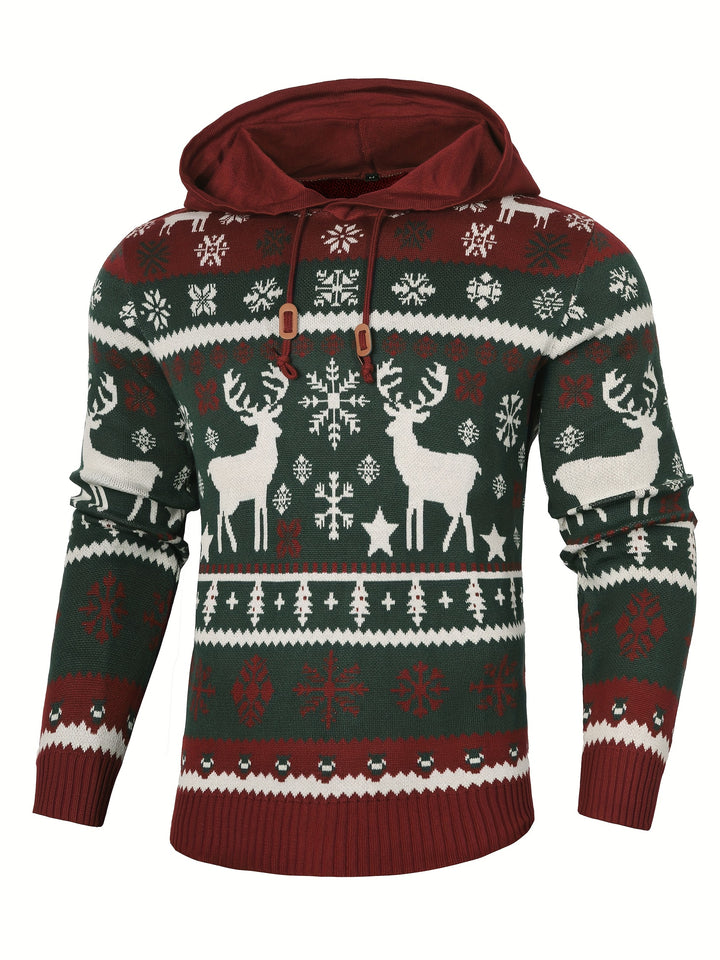 Nicholas | Christmas Reindeer Hooded Jumper