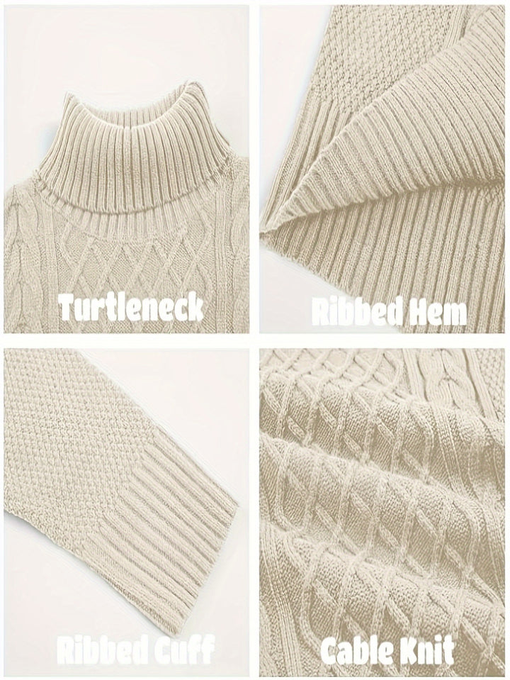 Grayson | Cable-Knit Turtleneck Sweater