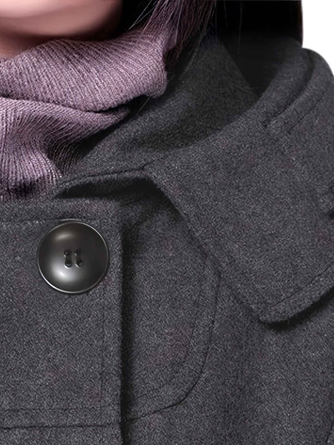 Georgina | Hooded Double-Breasted Mid-Length Coat