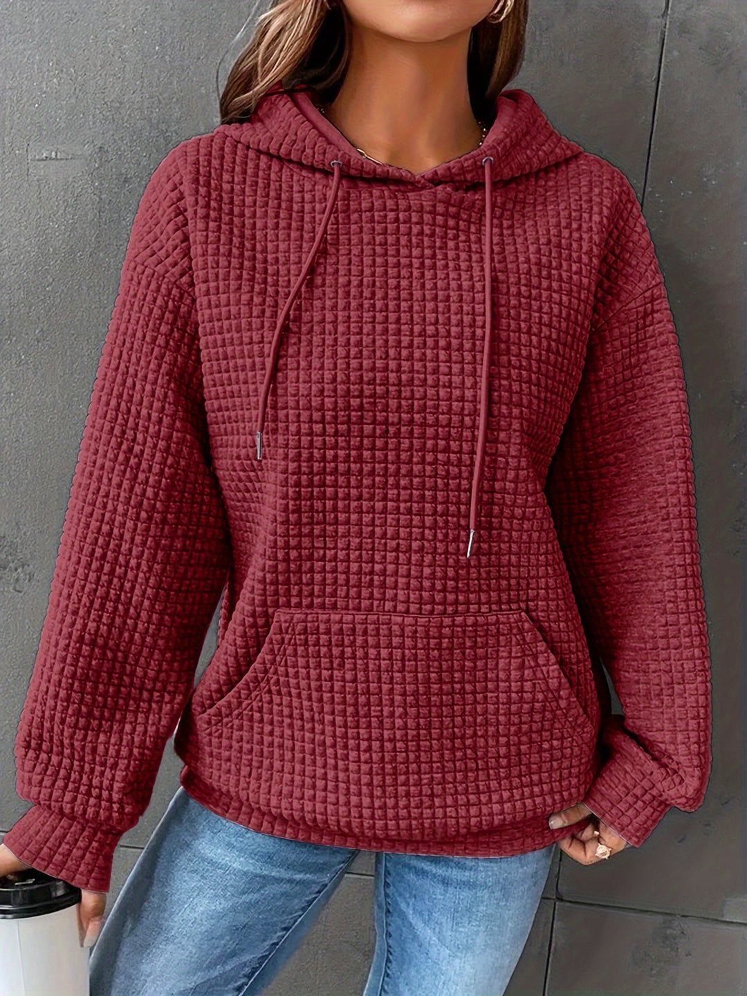 Rosaline | Textured Relaxed Hoodie