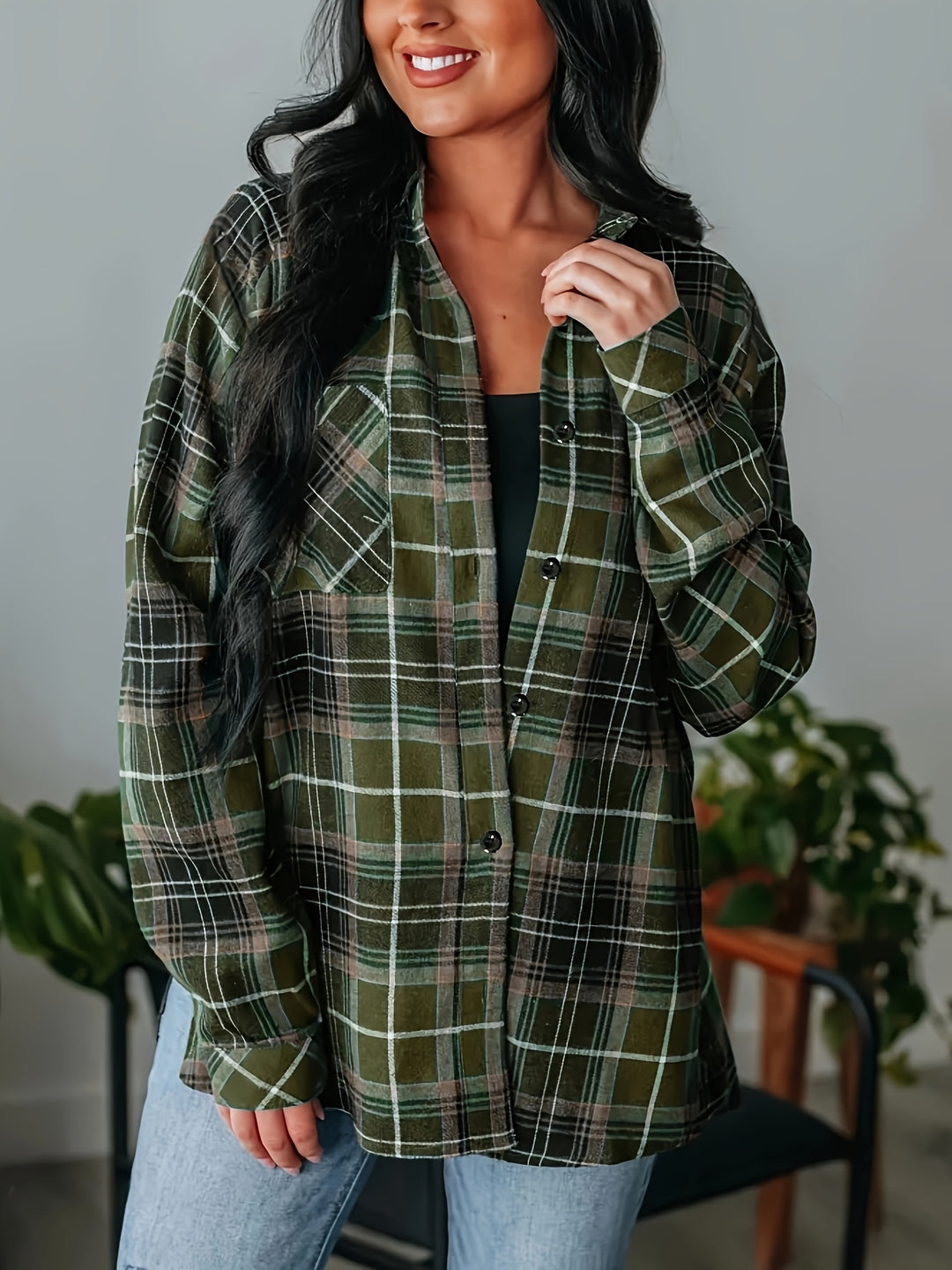 Danica | Longline Checked Shirt