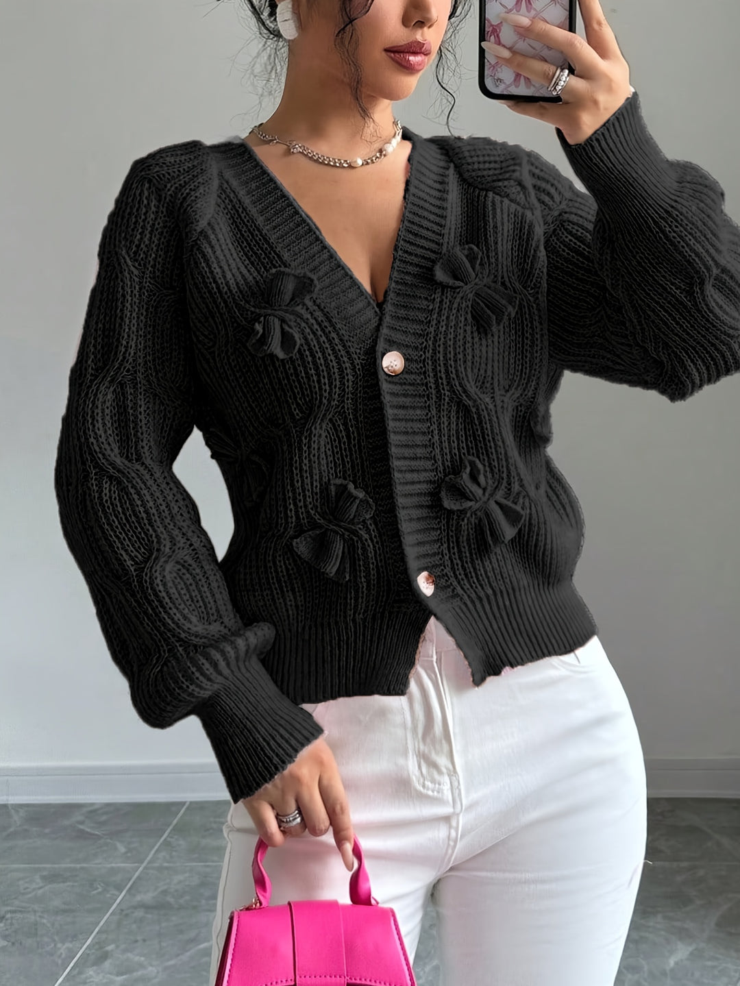 Primrose | Soft Bow-Detail Cardigan