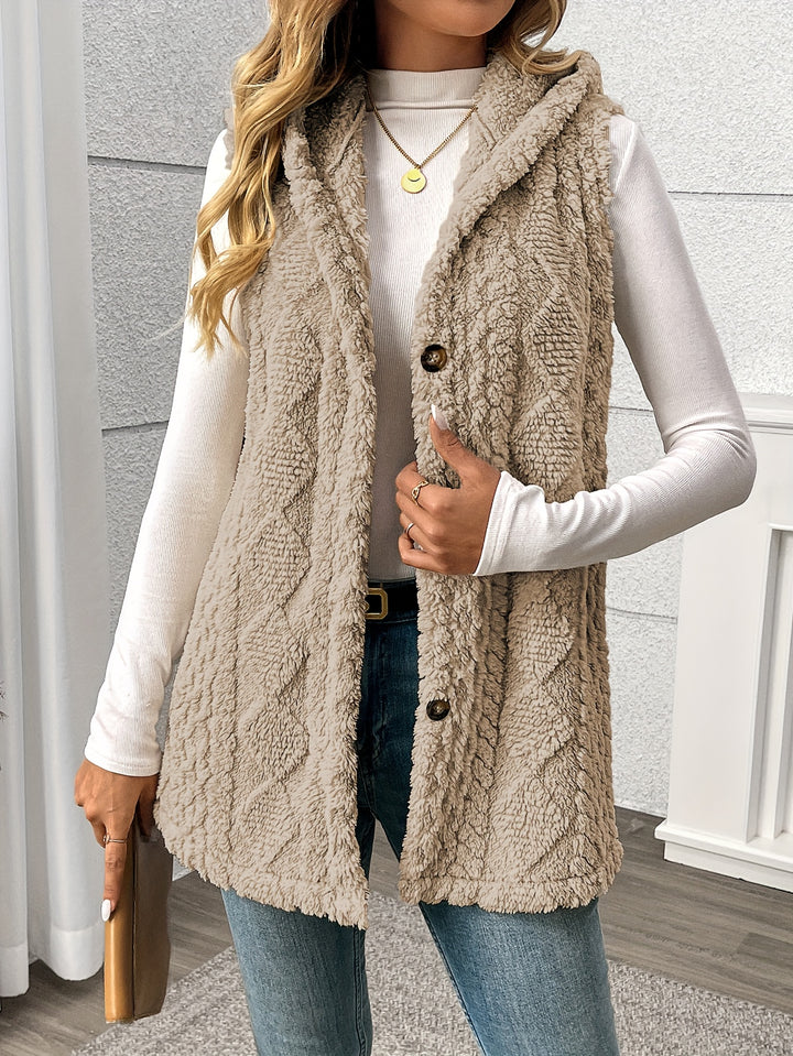 Coralie | Textured Hooded Gilet