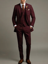 Stefan | Solid Coloured 3 Piece Retro Tailored Suit