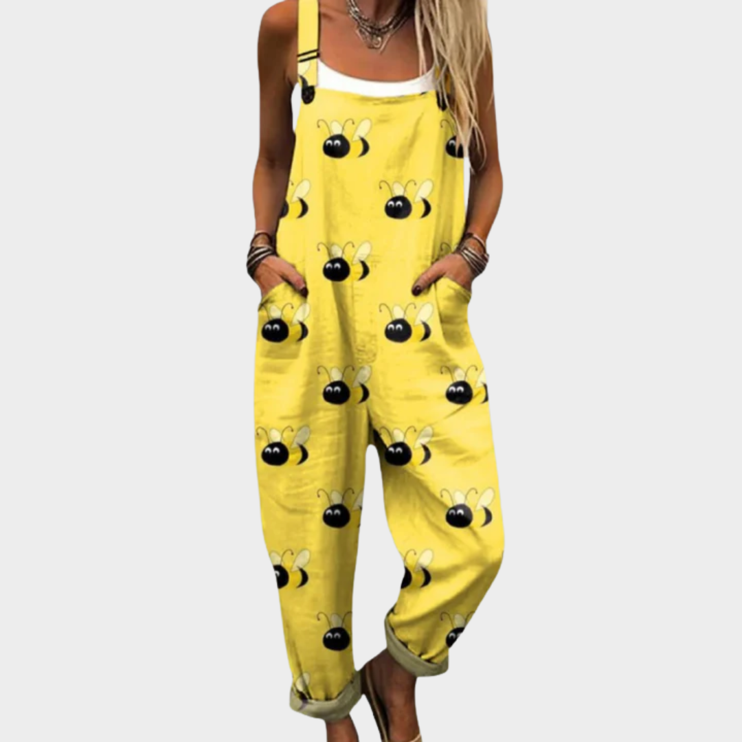 Sharon | Stylish Bee Art Jumpsuit