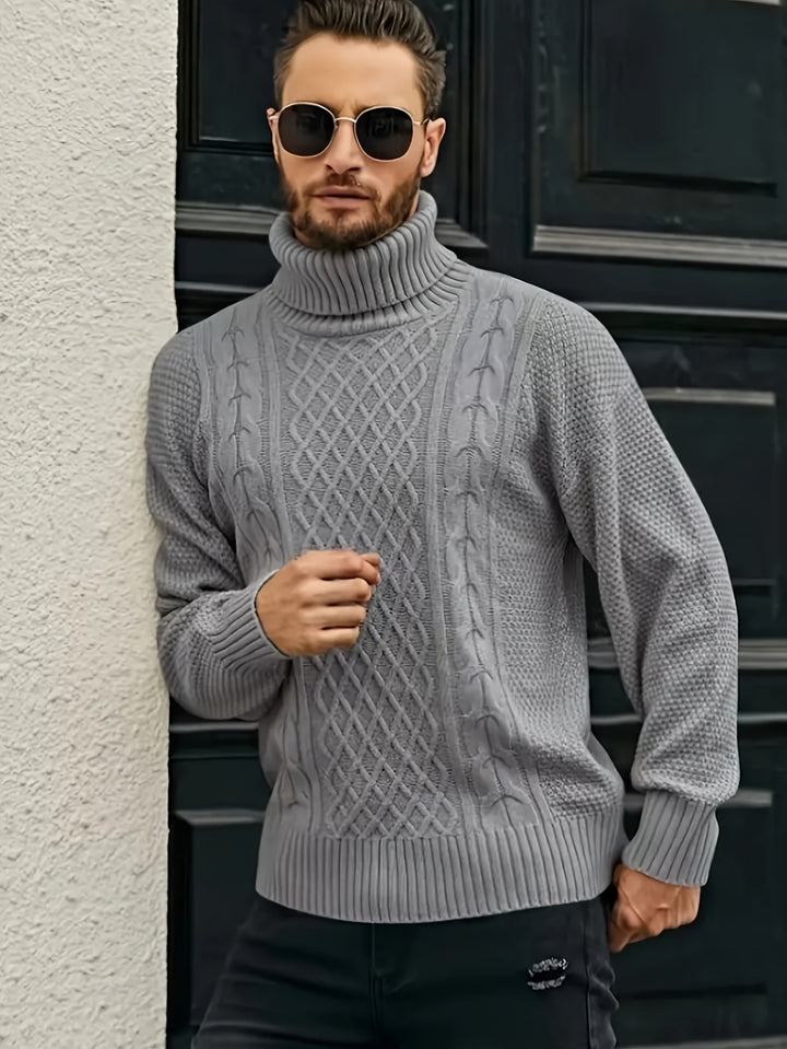 Grayson | Cable-Knit Turtleneck Sweater