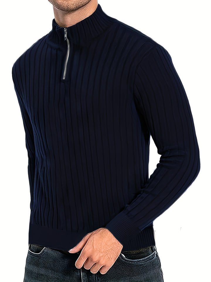 Hayden | Ribbed Quarter-Zip Sweater