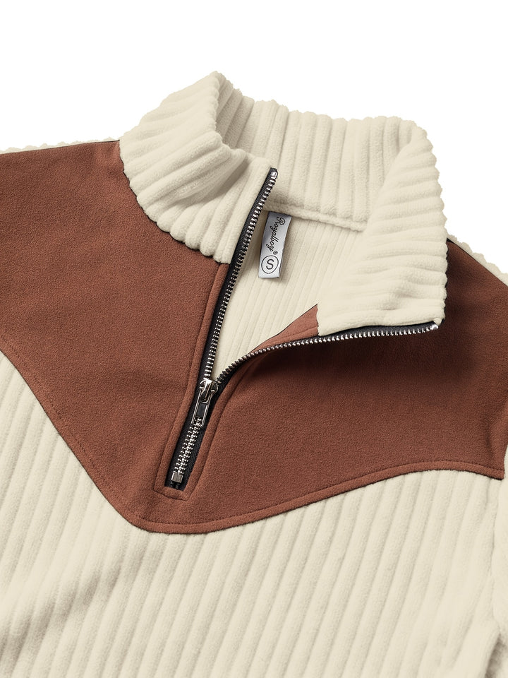 Everly | Half-Zip Ribbed Pullover