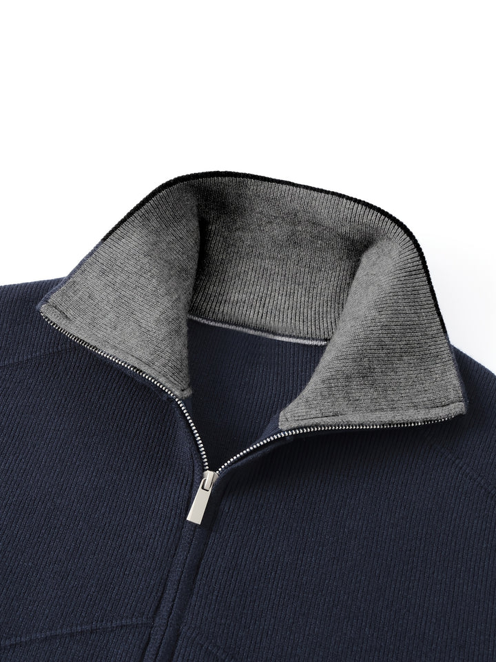 Winslow | Zip-Up Stand-Collar Cardigan