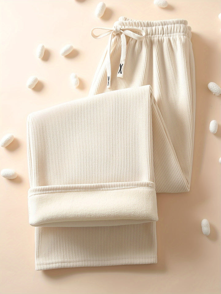 Lena | Fleece-Lined Wide-Leg Trousers