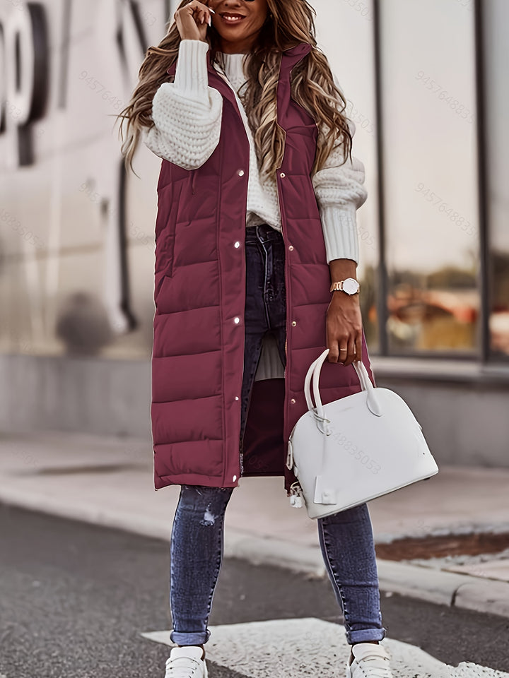 Flora | Longline Hooded Padded Gilet