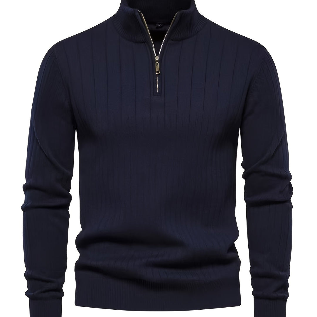 Camden | Ribbed Quarter-Zip Sweater