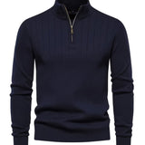 Camden | Ribbed Quarter-Zip Sweater