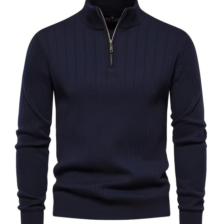 Camden | Ribbed Quarter-Zip Sweater