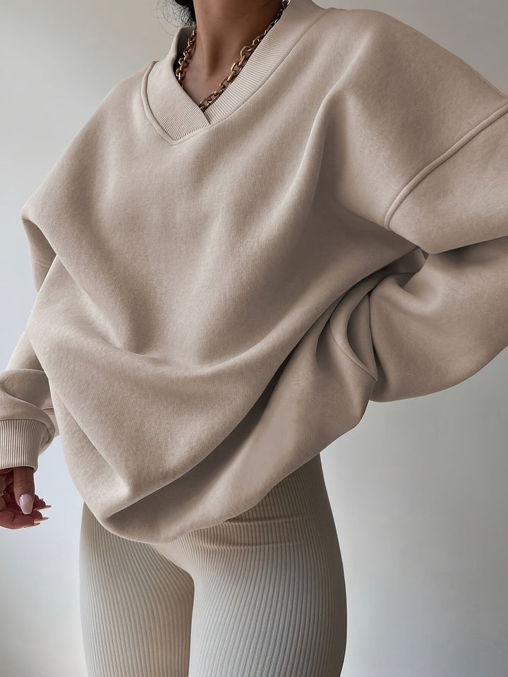 Odette | Relaxed V-Neck Sweatshirt