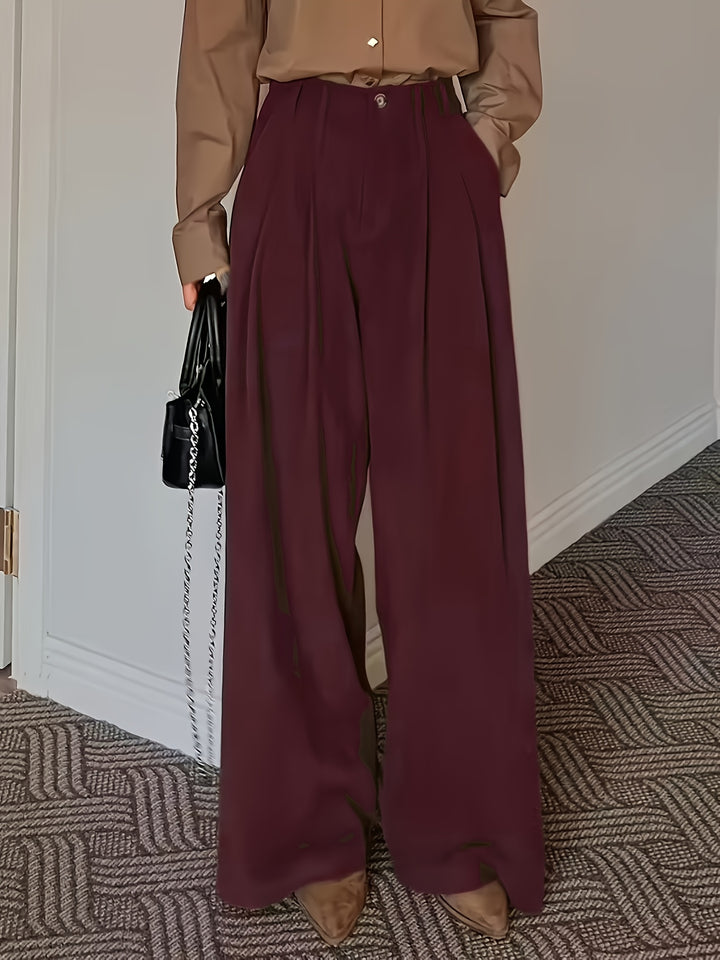 Patricia | Wide-Leg Pleated Trousers