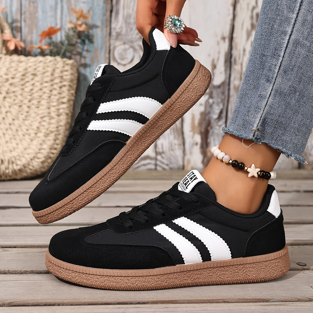 Sienna | Classic Striped Sneakers