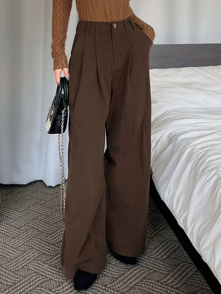 Patricia | Wide-Leg Pleated Trousers