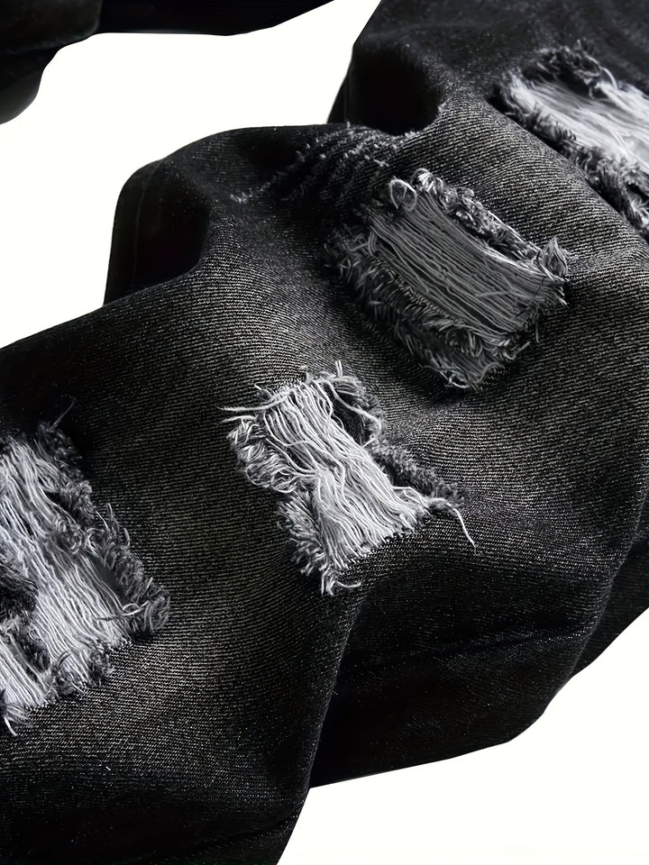 Kingsley | Rugged Distressed Straight Jeans