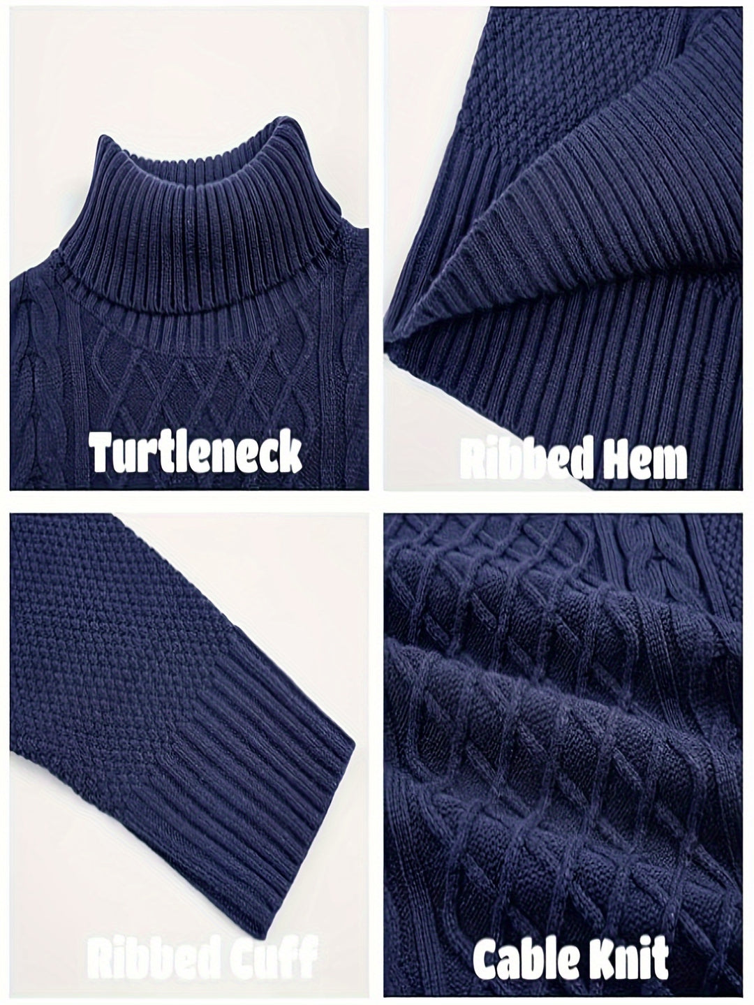 Grayson | Cable-Knit Turtleneck Sweater