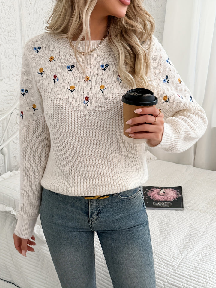 Florence | Floral Embroidered Jumper