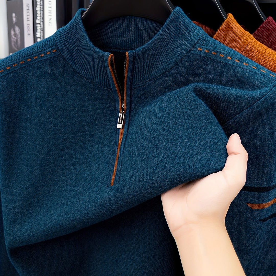 Alden | Zip-Neck Knit Sweater