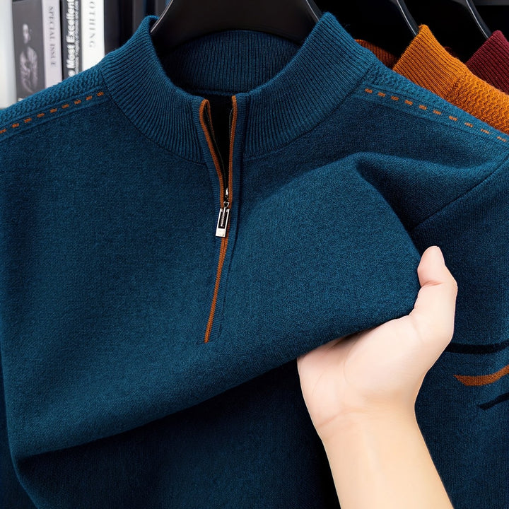 Alden | Zip-Neck Knit Sweater