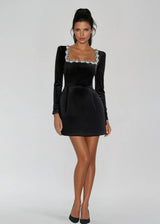 Lucinda | Elegant Velvet Mini Dress