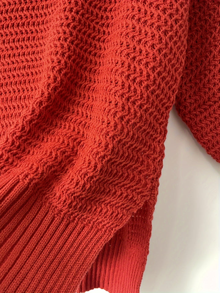 Faye | Textured High-Neck Sweater