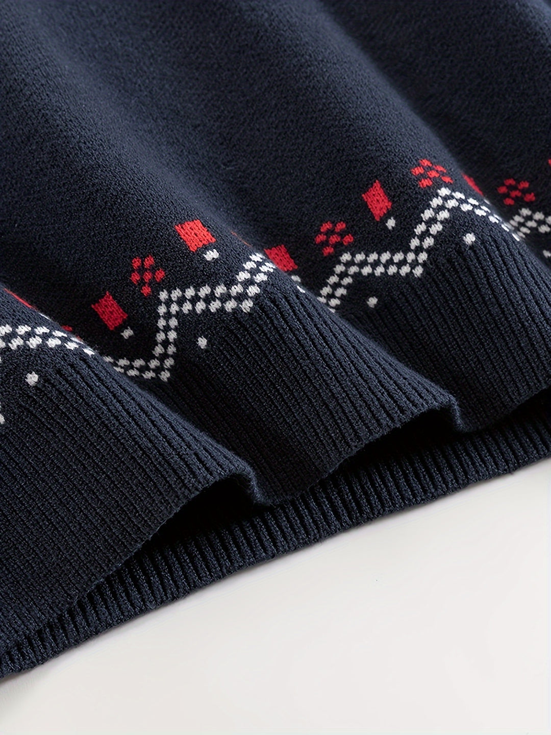 Fabian | Nordic Patterned Crewneck Sweater