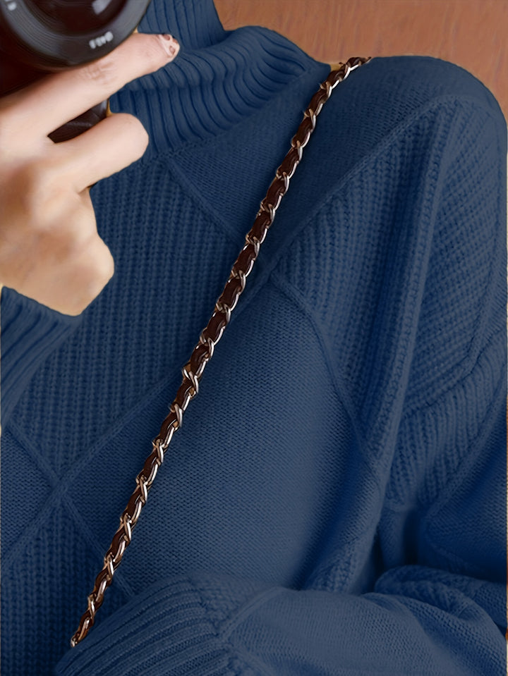 Freya | Textured Turtleneck Sweater