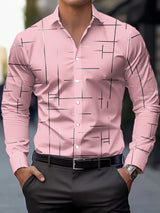 Spencer | Modern Line-Print Shirt