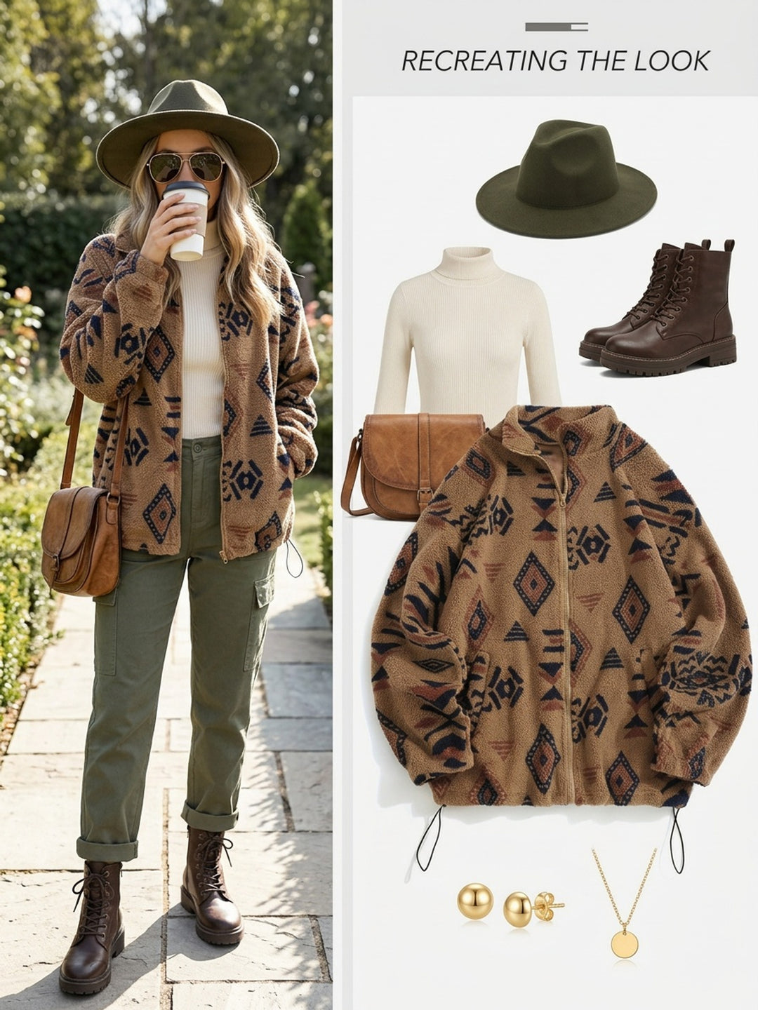 Lorraine | Patterned Zip-Up Jacket