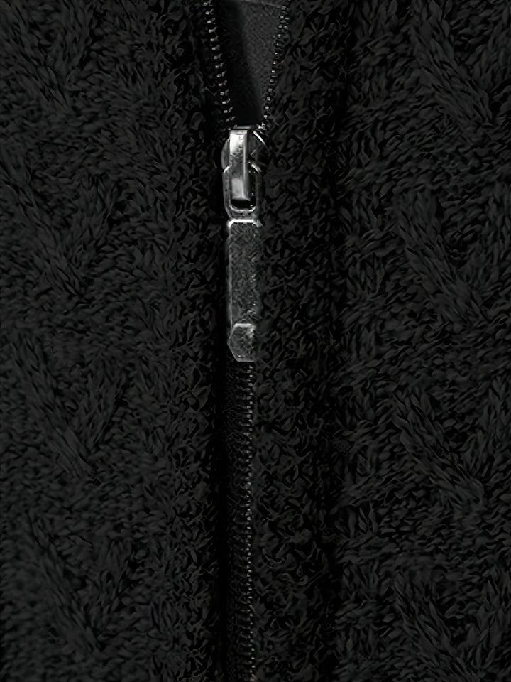 Edmund | Textured Stand-Collar Zip Cardigan