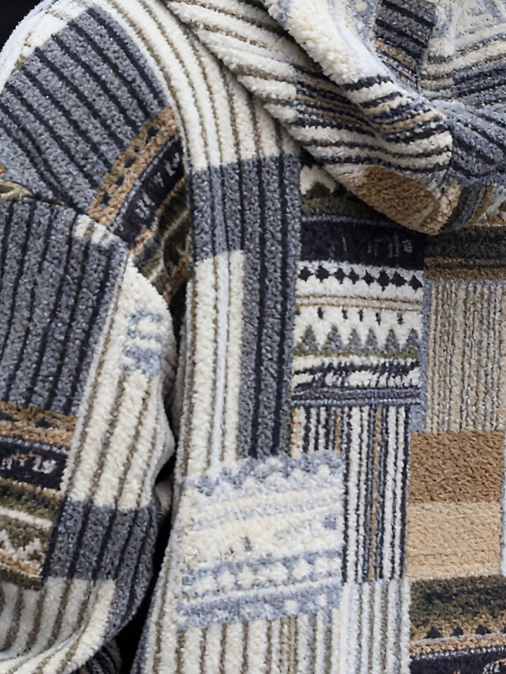 Desmond | Cosy Patterned Half-Zip Pullover