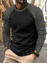 Roman | Two-Tone Raglan Long-Sleeve Top