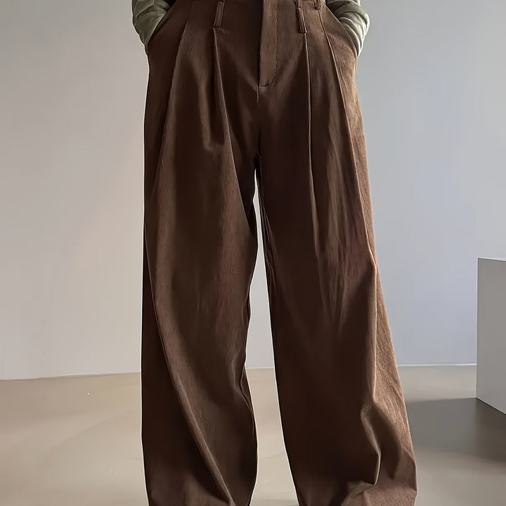 Patricia | Wide-Leg Pleated Trousers