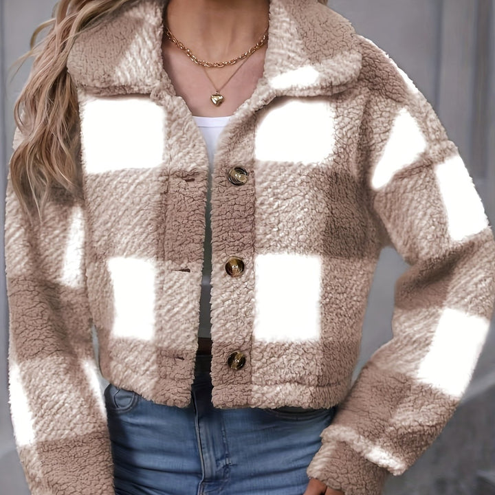 Rosalyn | Cropped Check Jacket