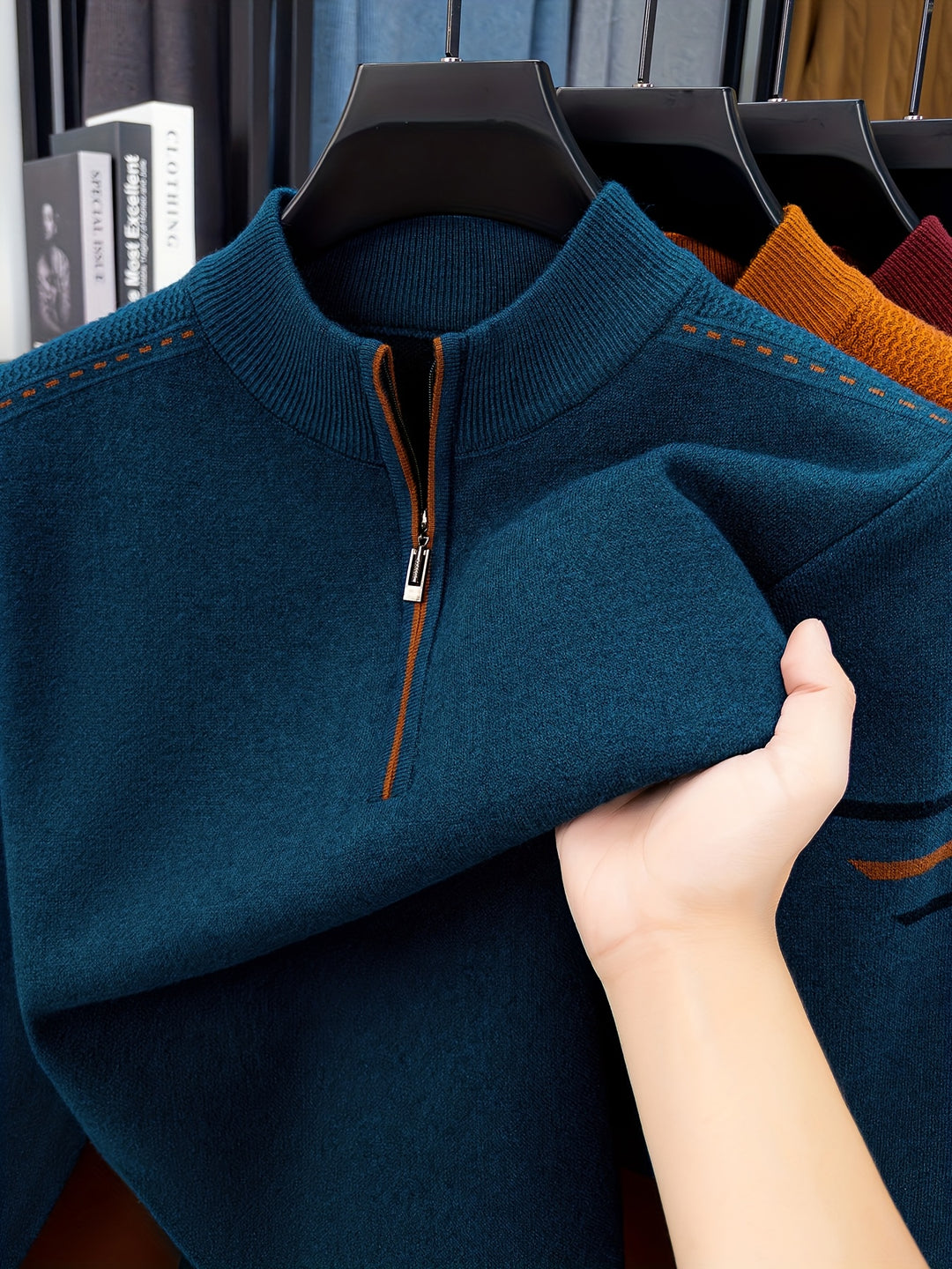 Alden | Zip-Neck Knit Sweater