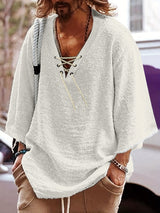 Silas | Relaxed Lace-Up Shirt