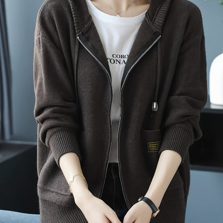 Gemma | Cosy Zip-Up Hooded Cardigan