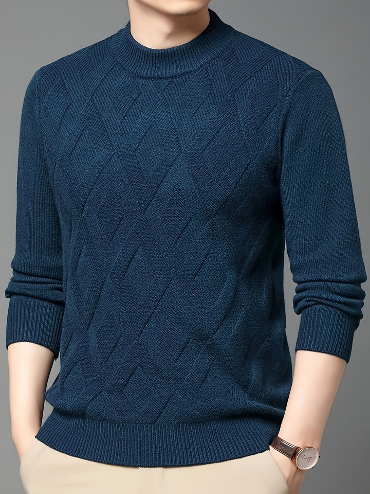 Leland | Textured Mock-Neck Jumper