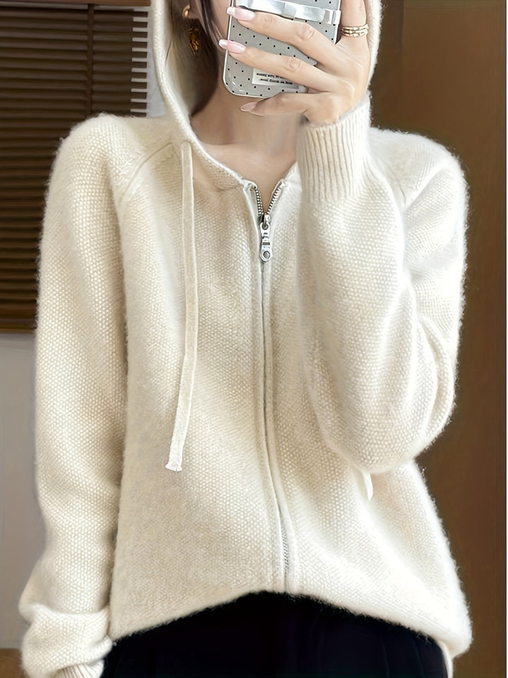 Cassidy | Cosy Hooded Zip Cardigan