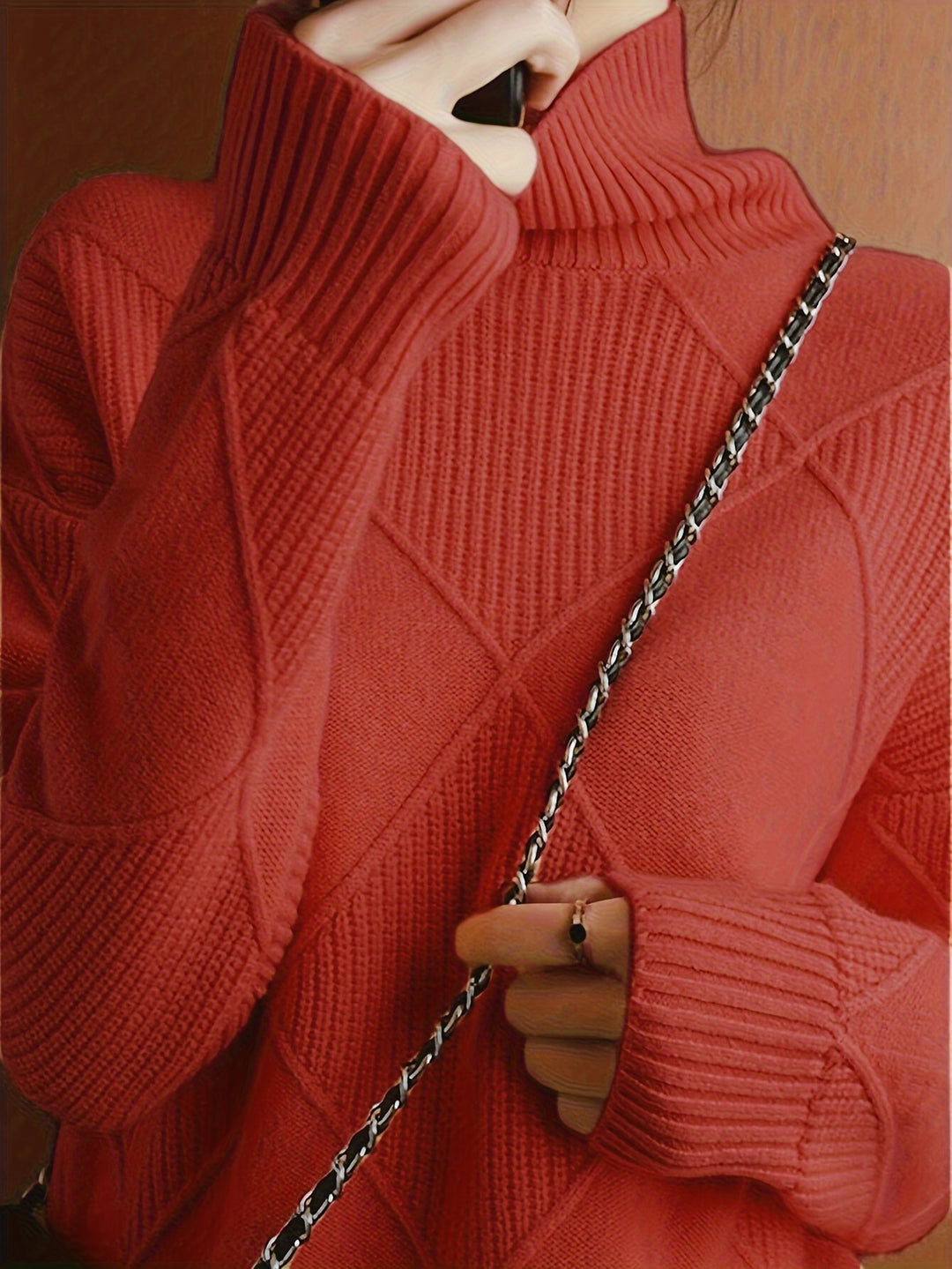 Freya | Textured Turtleneck Sweater
